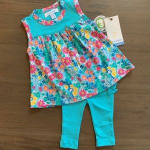 New Jaxxwear Baby Girl 2 pc Dress Legging Set